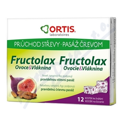 Fructolax Ovoce&Vlknina vkac kostky 12ks