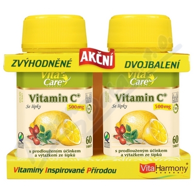 VitaHarmony Vit. C 500mg se pky dvojbal. tbl. 60+60