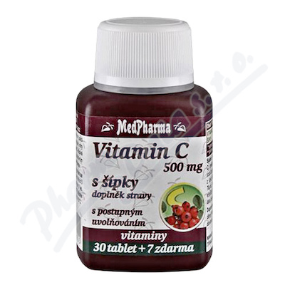 MedPharma Vitamín C 500mg s šípky tbl. 37 prod. úč. 