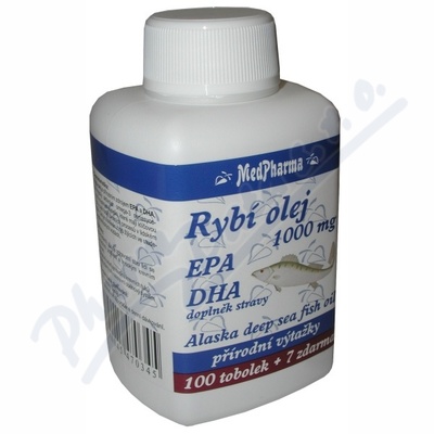 MedPharma Ryb olej 1000mg+EPA+DHA tob. 107